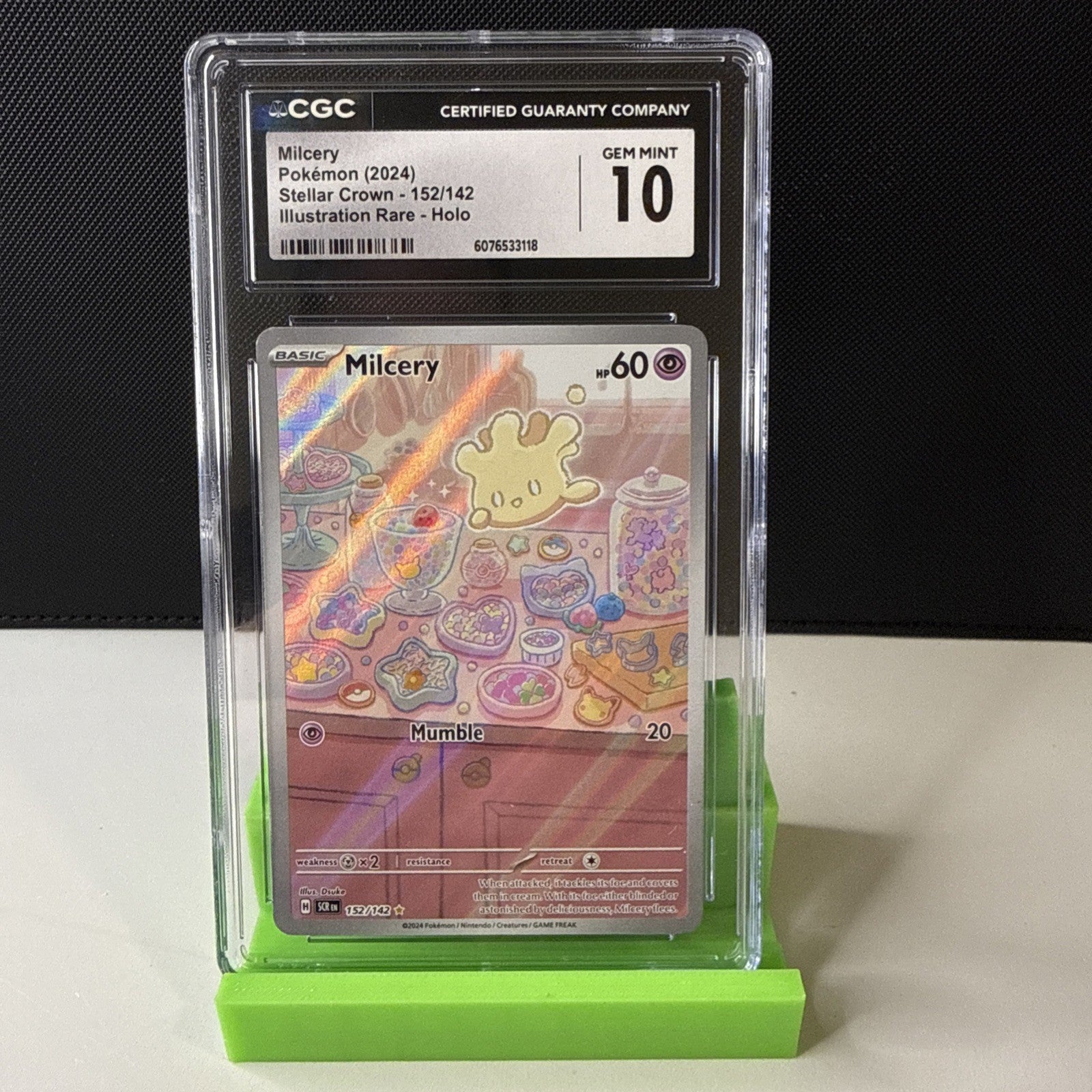 CGC 10 Milcery 152/142 Illustration Rare Stellar Crown Pokemon Card IR