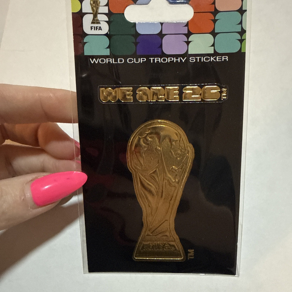FIFA World Cup 2026 Trophy Sticker Gold Official Licensed Soccer. FAST SHIPPING 