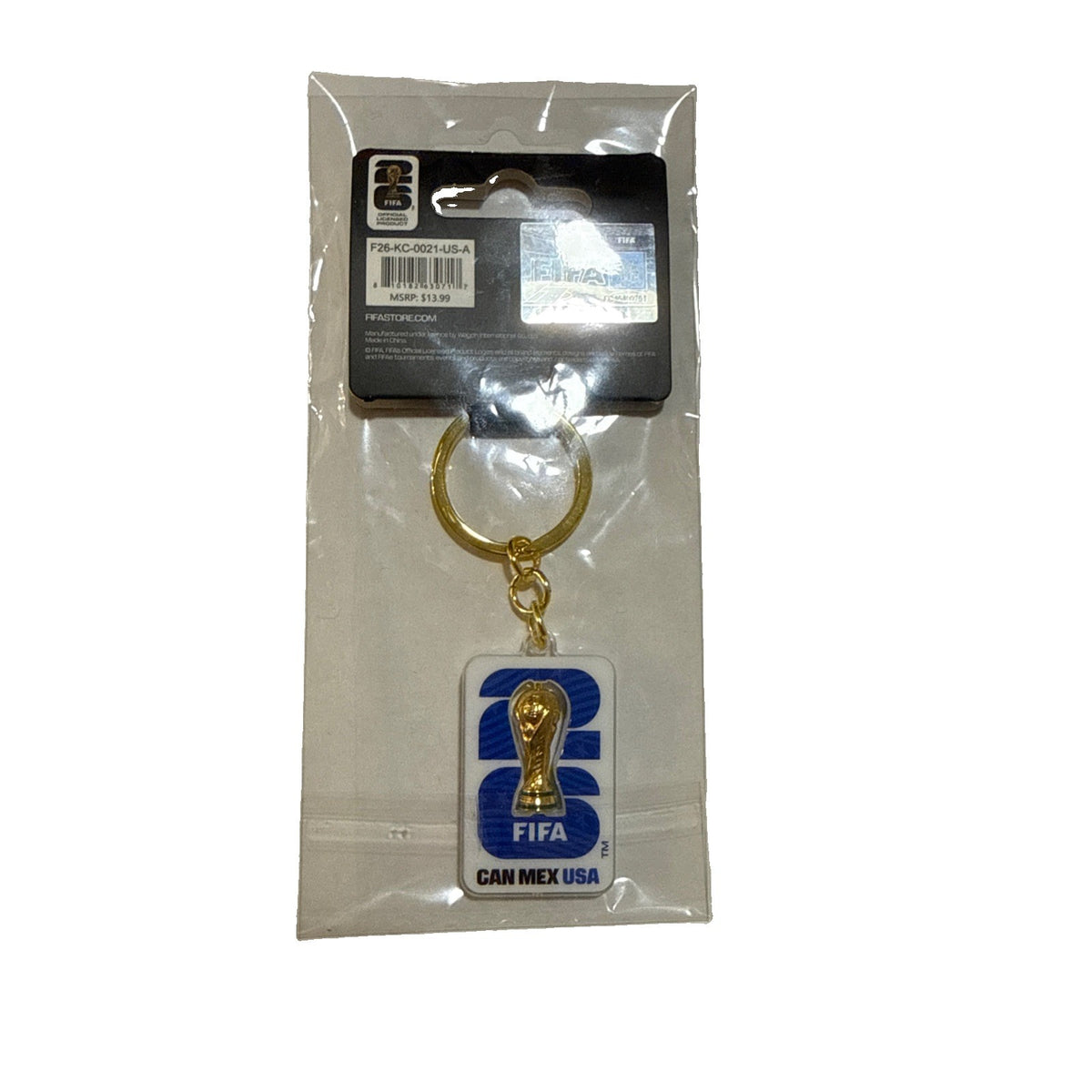 FIFA World Cup 2026 Whistle Keychain Official Soccer Detachable Hook Metal New