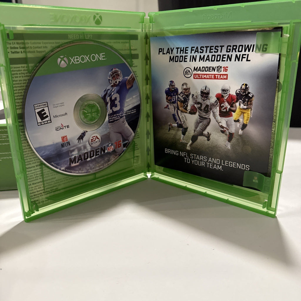 Madden NFL 16 XBox One Game Disc; CIB Very Good Condition!