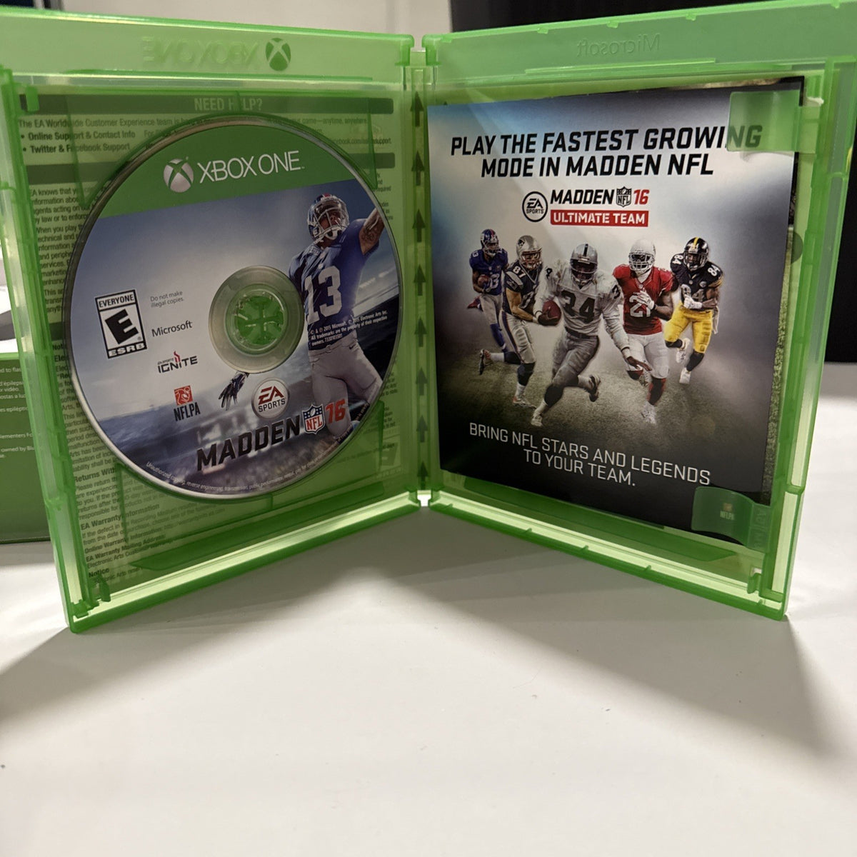 Madden NFL 16 XBox One Game Disc; CIB Very Good Condition!