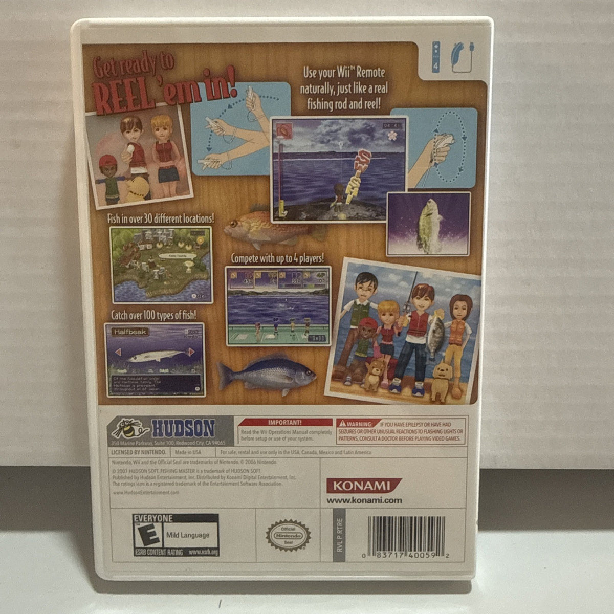 Hudson Fishing Master Nintendo Wii E-Everyone Sports Fishing CIB