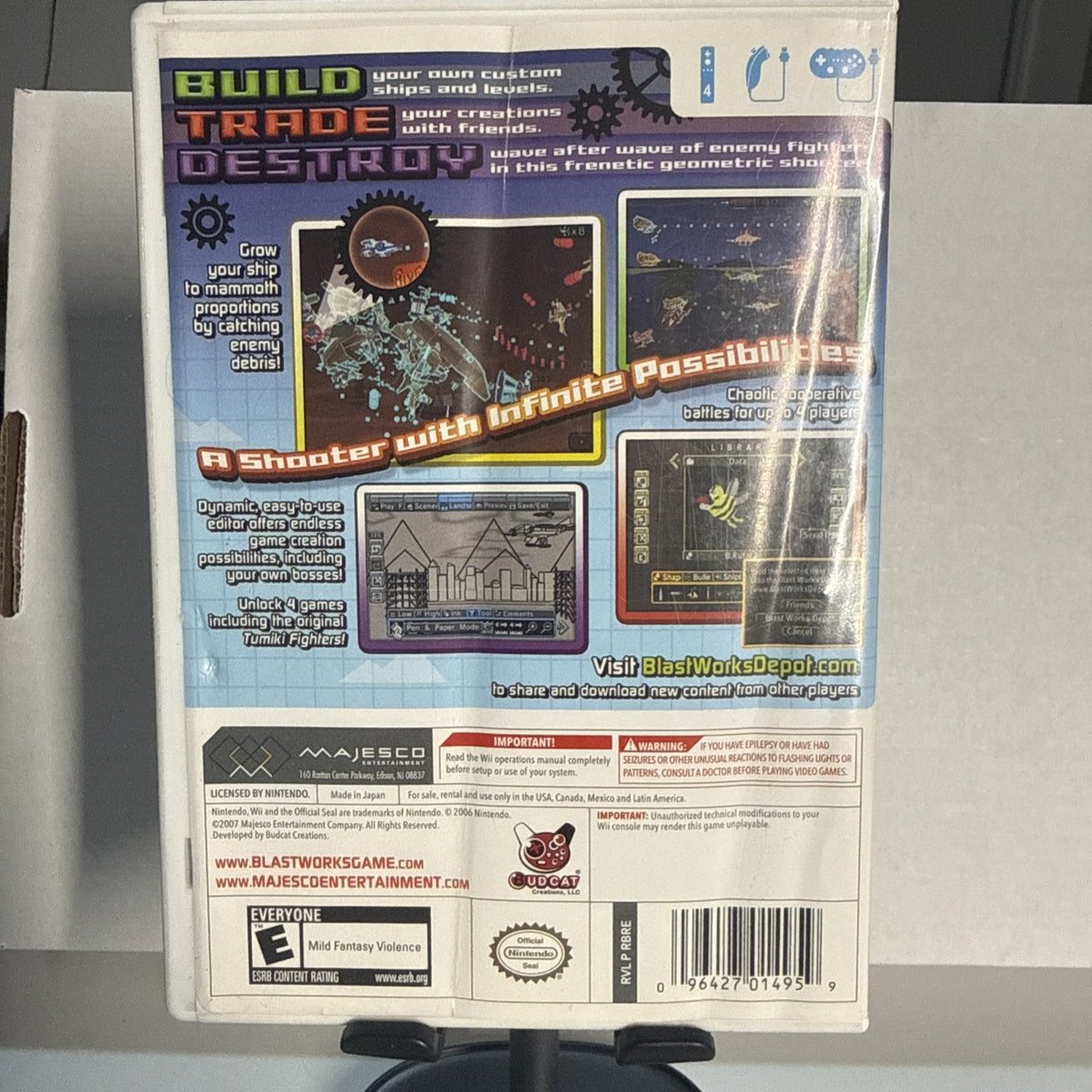 Blast Works: Build, Destroy (Nintendo Wii, 2008) Video Game Complete W/ Manual
