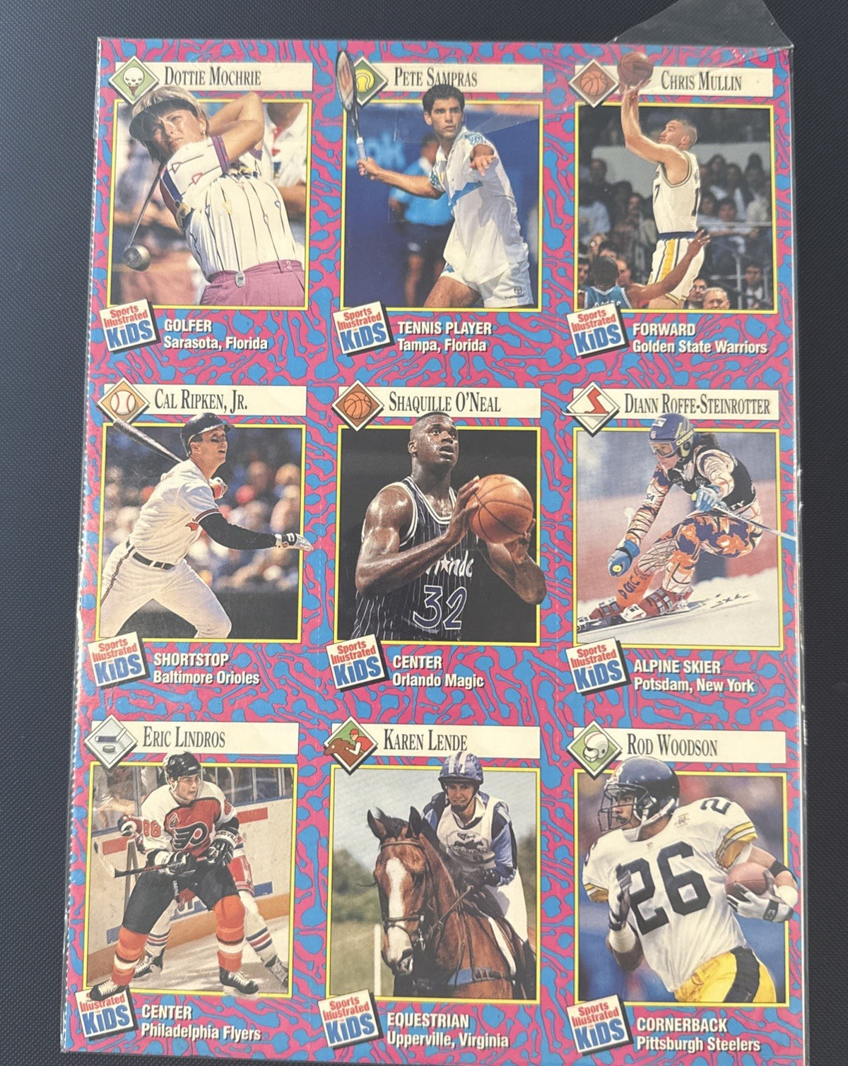 1993 Sports Illustrated for Kids Uncut Sheet - Shaquille O’Neal Ripken #131 Rare