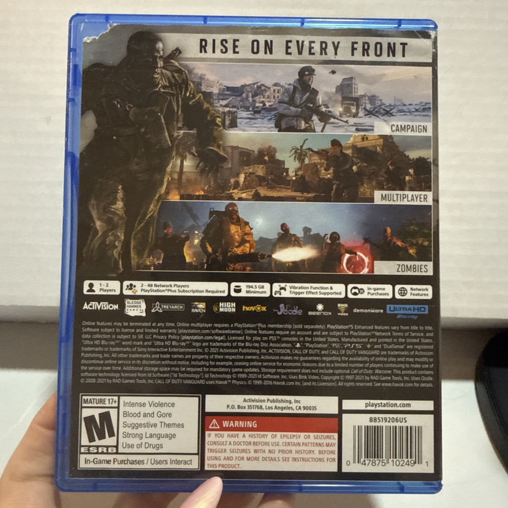 Call of Duty: Vanguard by Activision PS5 Shooter Multiplayer Zombies Campaign