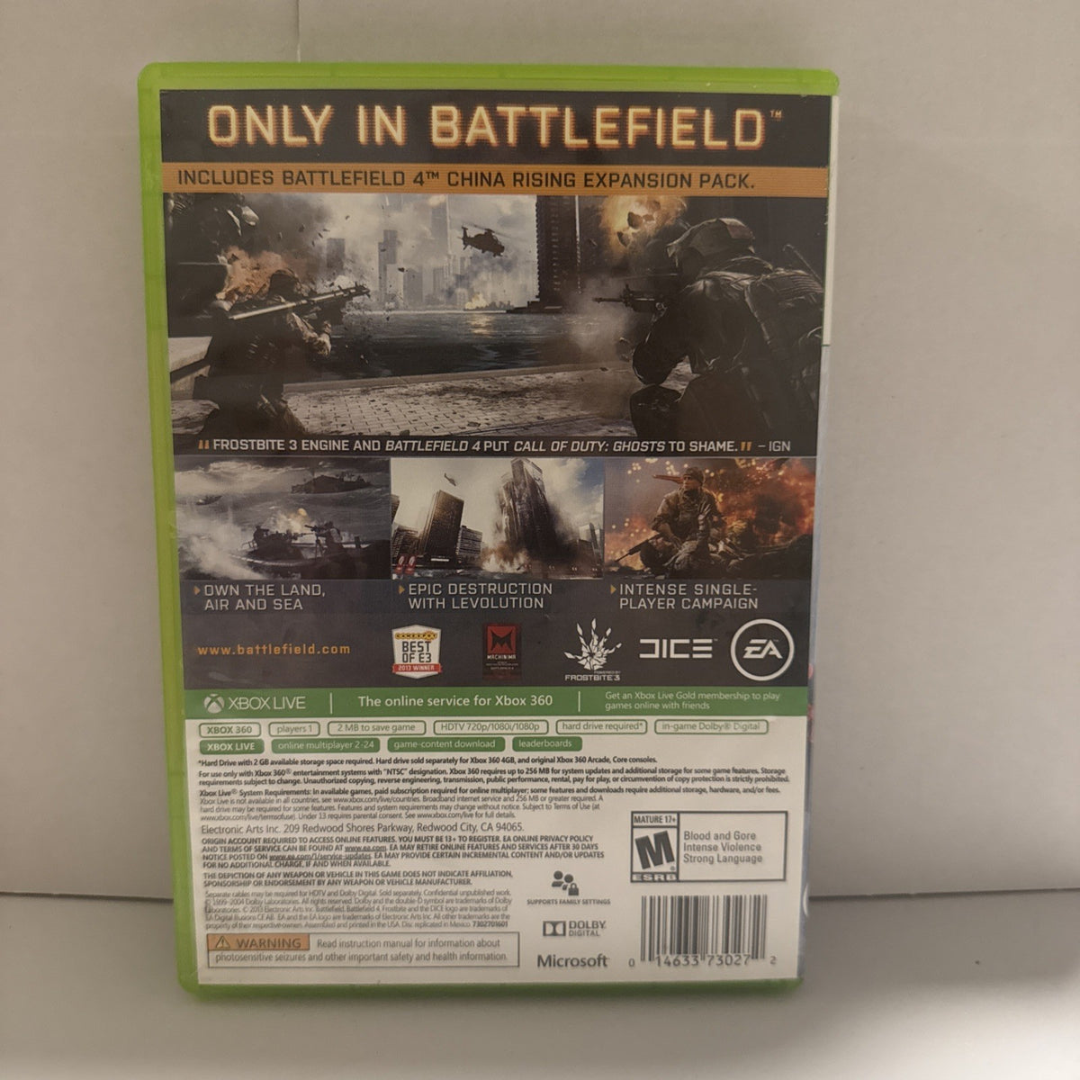 Battlefield 4 (Microsoft Xbox 360, 2013)
