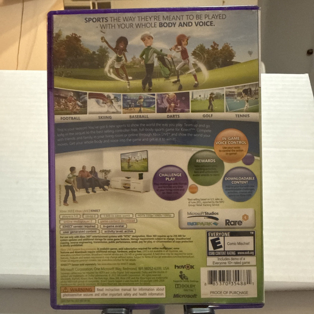 Kinect Sports: Season Two (Xbox 360) CIB COMPLETE