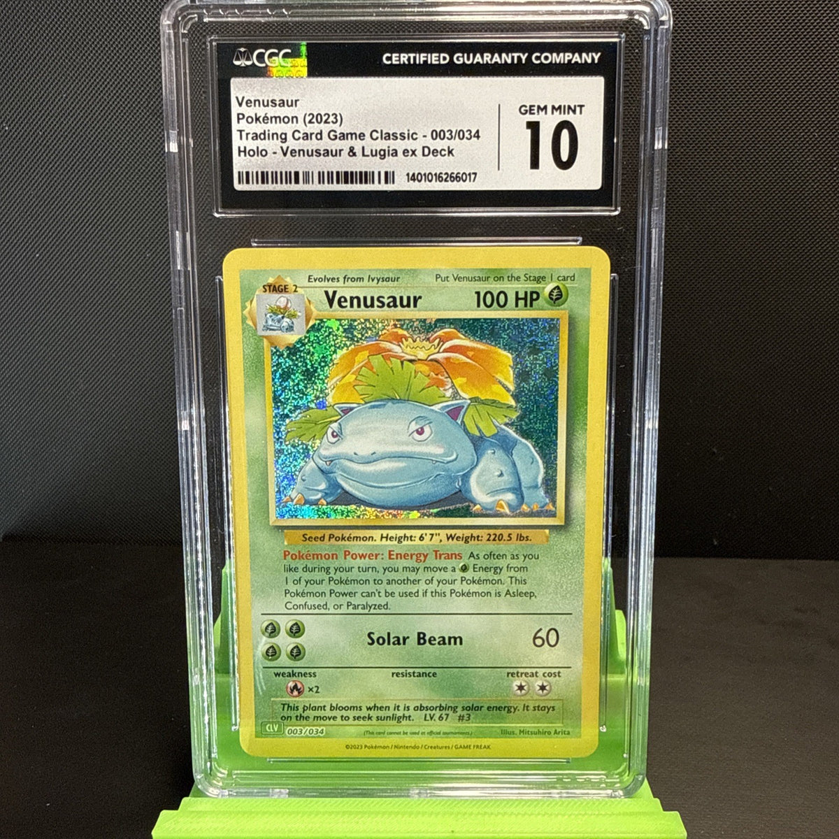 Pokémon Venusaur 2023 Trading Card Game Classic 003/034 CGC Gem Mint 10 Holo