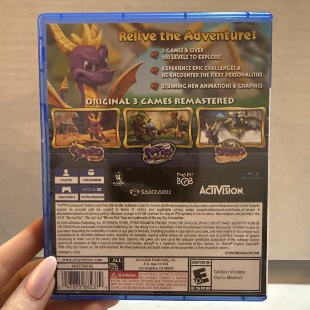 Spyro Reignited Trilogy [ 3 Games in 1 Pack ] (PS4)