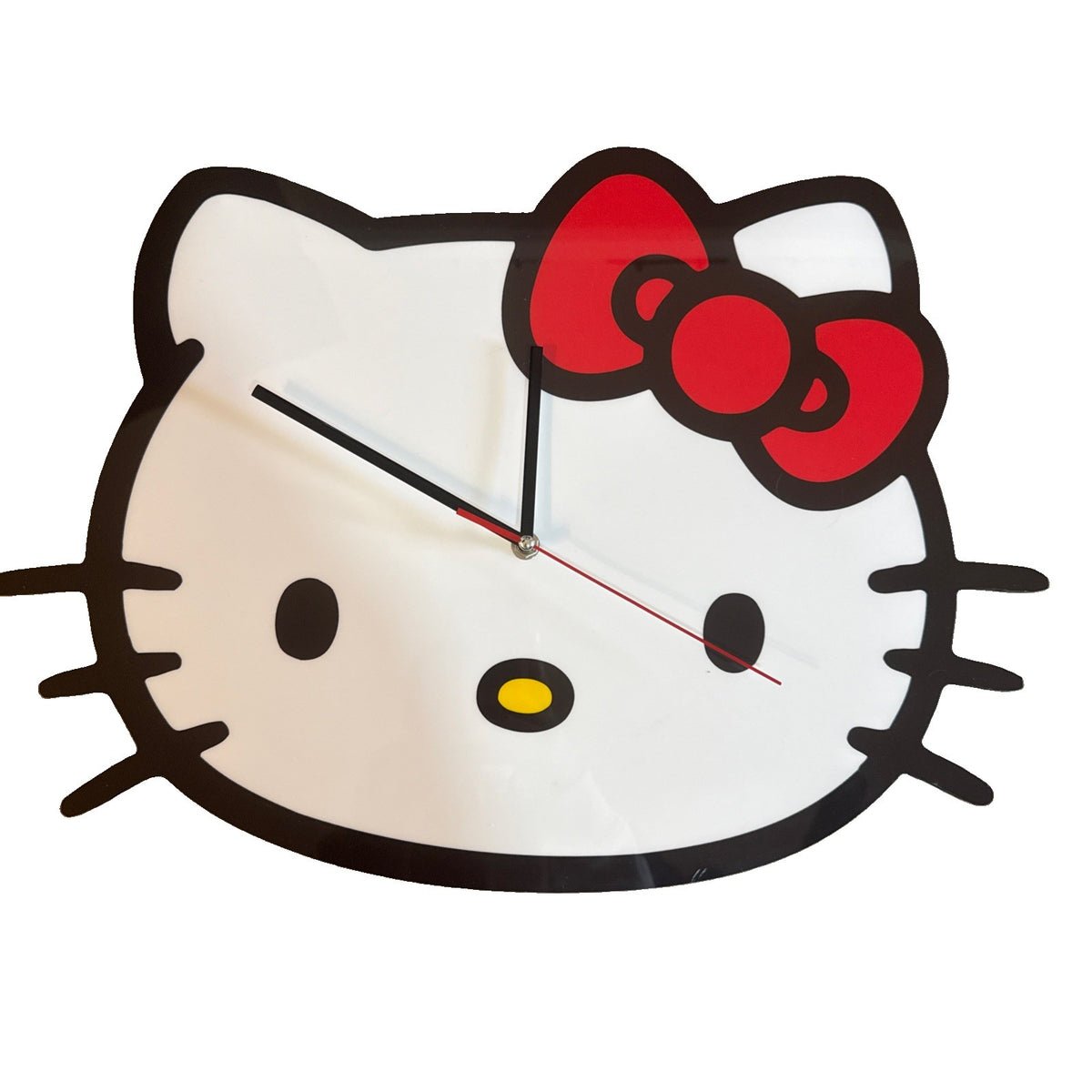 Hello Kitty Face Red 19x14" Analog Wall Clock Battery Operated 2024 Sanrio