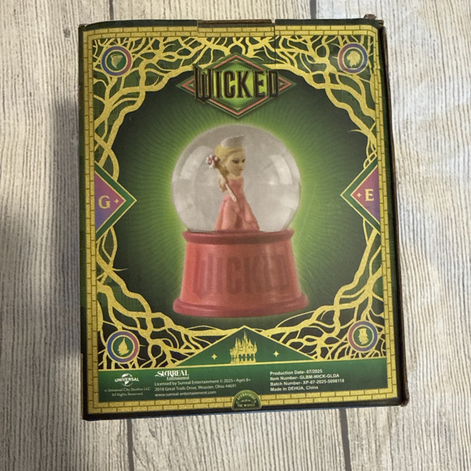Wicked the Musical Mini Snow Globe Glinda.