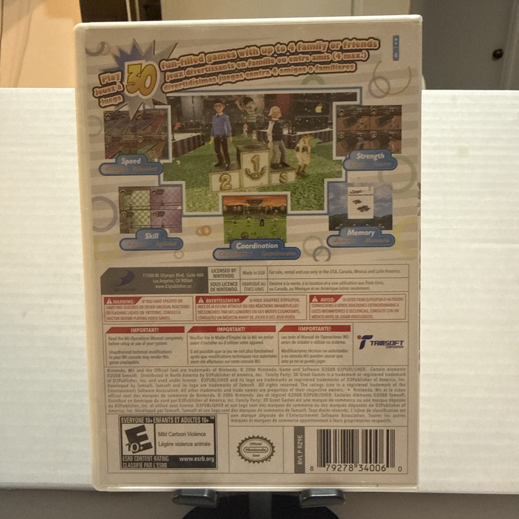 Family Party: 30 Great Games (Nintendo Wii, 2008) Complete CIB