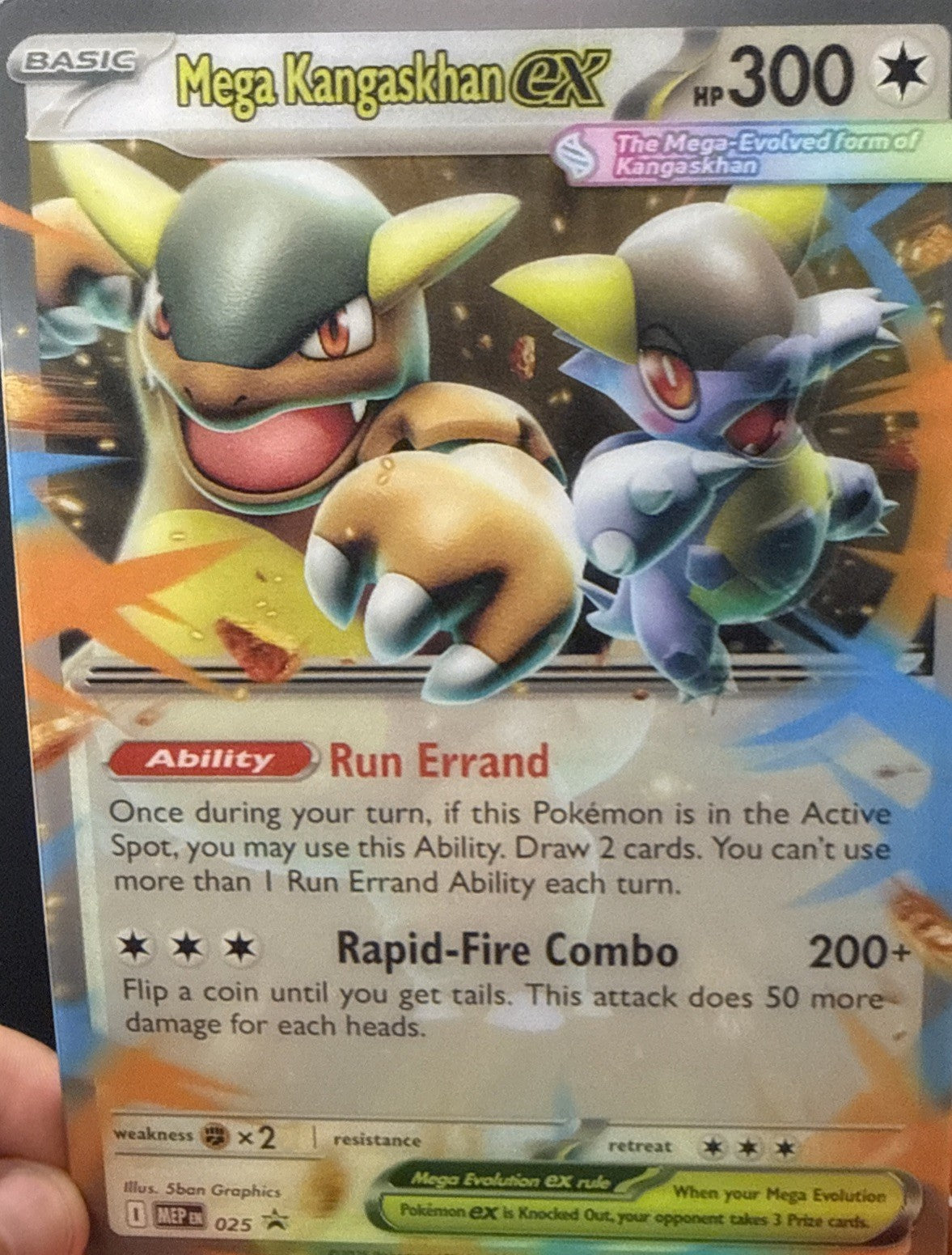 Pokemon TCG Mega Kangaskhan Ex JUMBO MEP025 025 Lenticular Promo Card NM/M #025