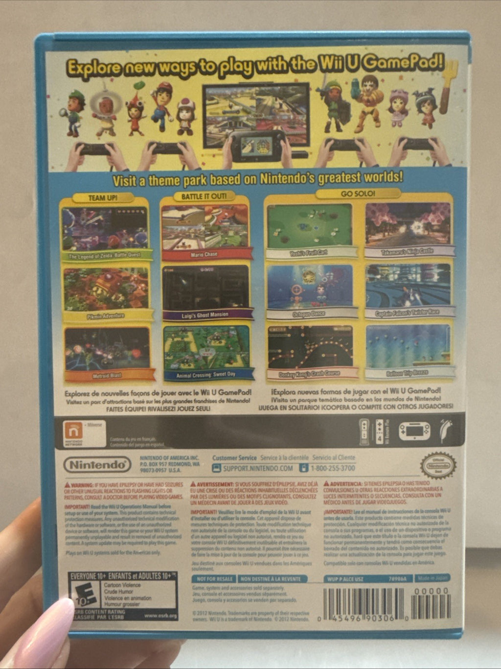 Nintendo Land (Nintendo Wii U, 2012) Game with Manual