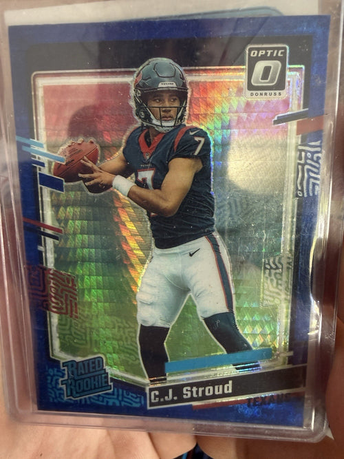 2023 Panini Donruss Optic - Rated Rookie C.J. Stroud #244 Blue Scope Prizm (RC)