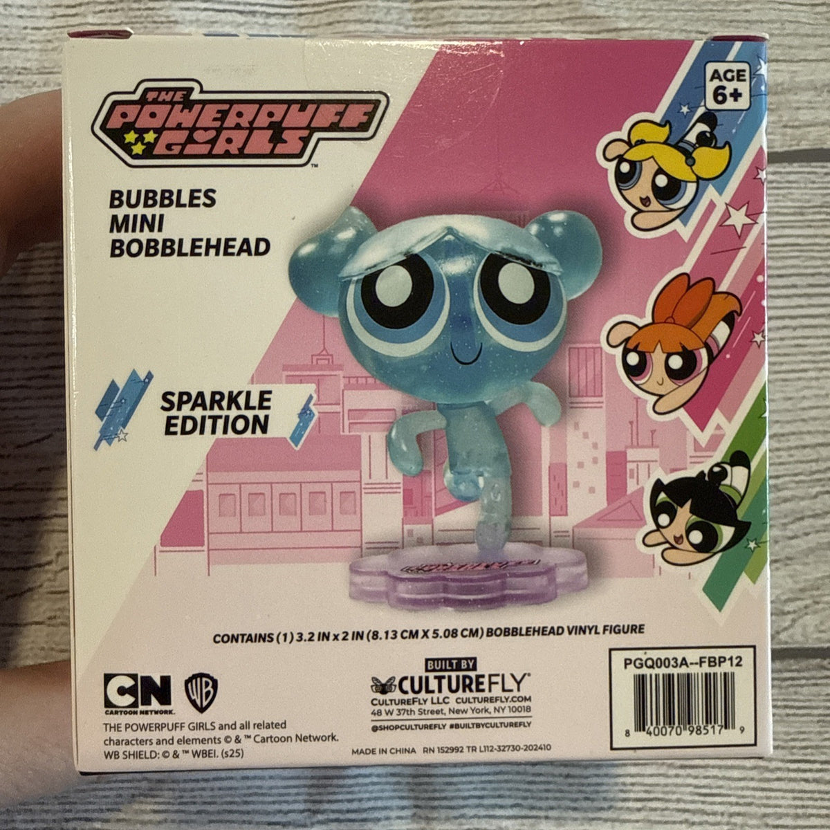 Powerpuff Girls Bubbles Sparkle Edition 2.5"  Figs Mini Bobblehead NIB