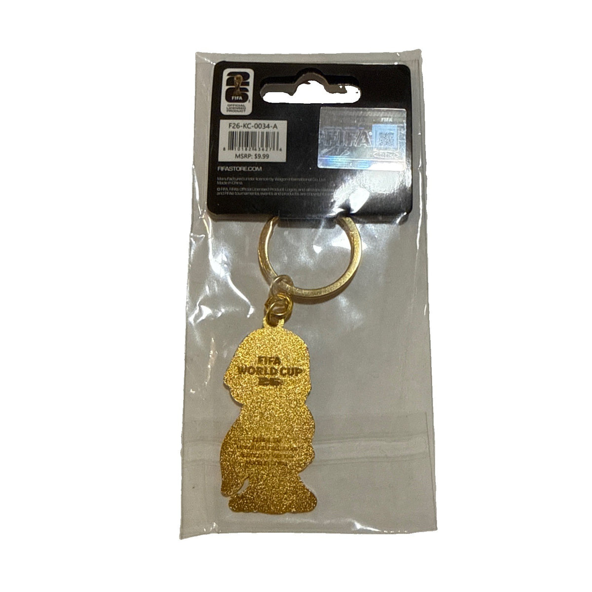 Official FIFA World Cup 2026 USA Mascot Keychain - Clutch the Bald Eagle Host...