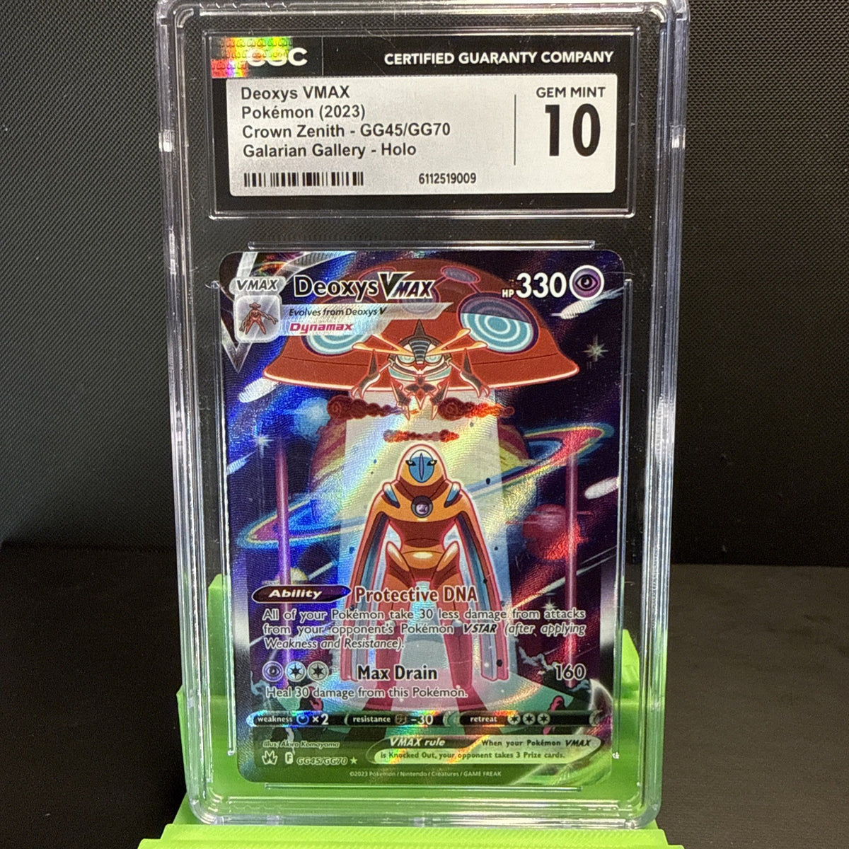Deoxys VMAX GG45/GG70 SWSH: Crown Zenith: Galarian Gallery Holo CGC 10 Gem Mint