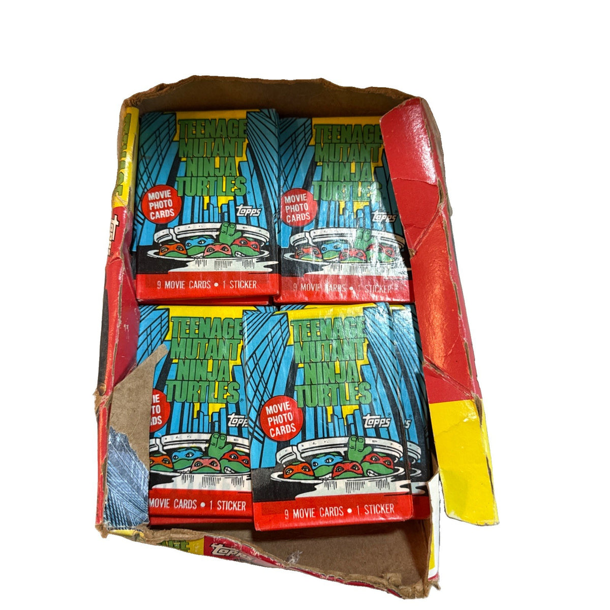 1990 TOPPS TEENAGE MUTANT NINJA TURTLES MOVIE WAX SEALED PACKS CARDS