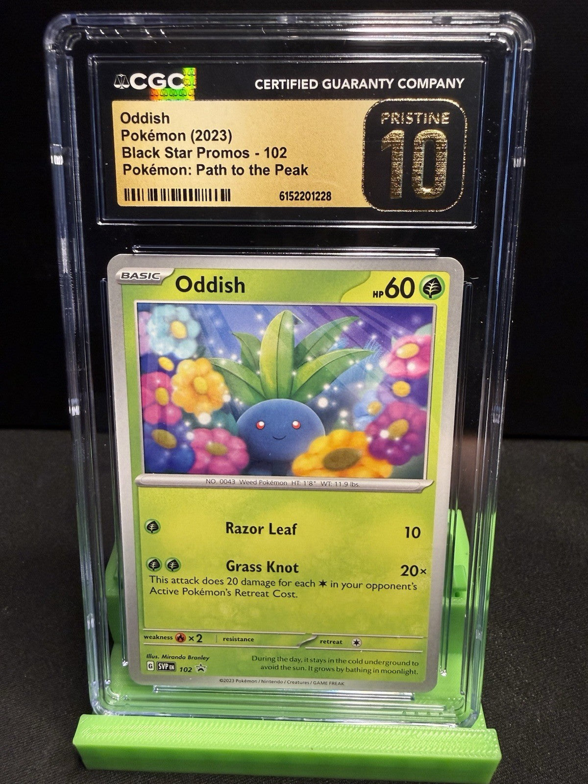 2023 Pokemon Black Star Promo Oddish #102 Path to the Peak CGC 10 PRISTINE