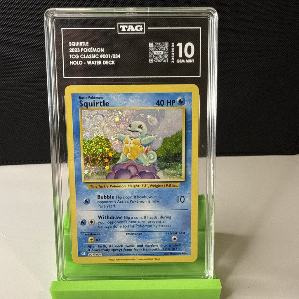 2023 POKEMON CLB-CLASSIC BLASTOISE & SUICUNE EX DECK #001 SQUIRTLE TAG 10