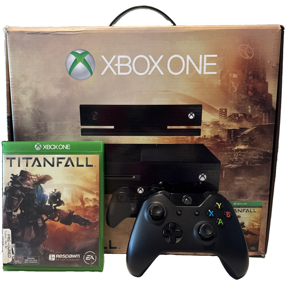 Xbox One Console Titanfall Kinect Bundle 500GB Very Good 5Z Controller And Game