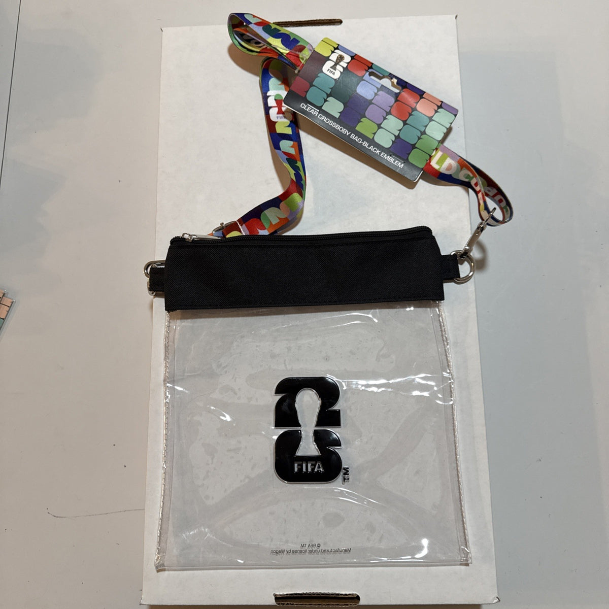 NWT FIFA World Cup 2026 Clear Crossbody Stadium Travel Bag w/Zipper