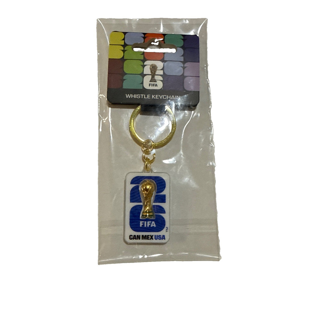 FIFA World Cup 2026 Whistle Keychain Official Soccer Detachable Hook Metal New