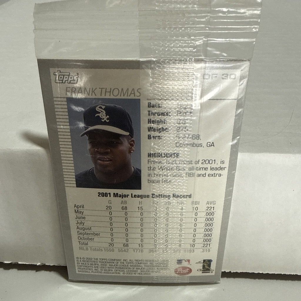 2002 POST CERIAL #2 PEDRO MARTINEZ / FRANK THOMAS Sealed Baseball Cards.