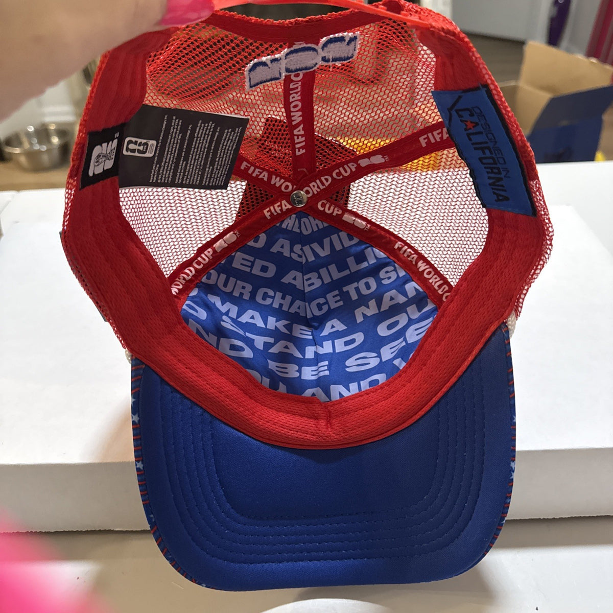 2026 FIFA World Cup Adjustable Trucker Hat Official Licensed Red White Blue