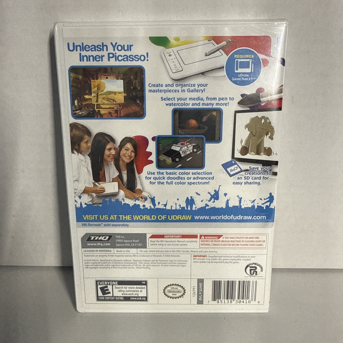 U Draw Studio: Instant Artist (Nintendo Wii, 2011) *New Sealed* Picasso