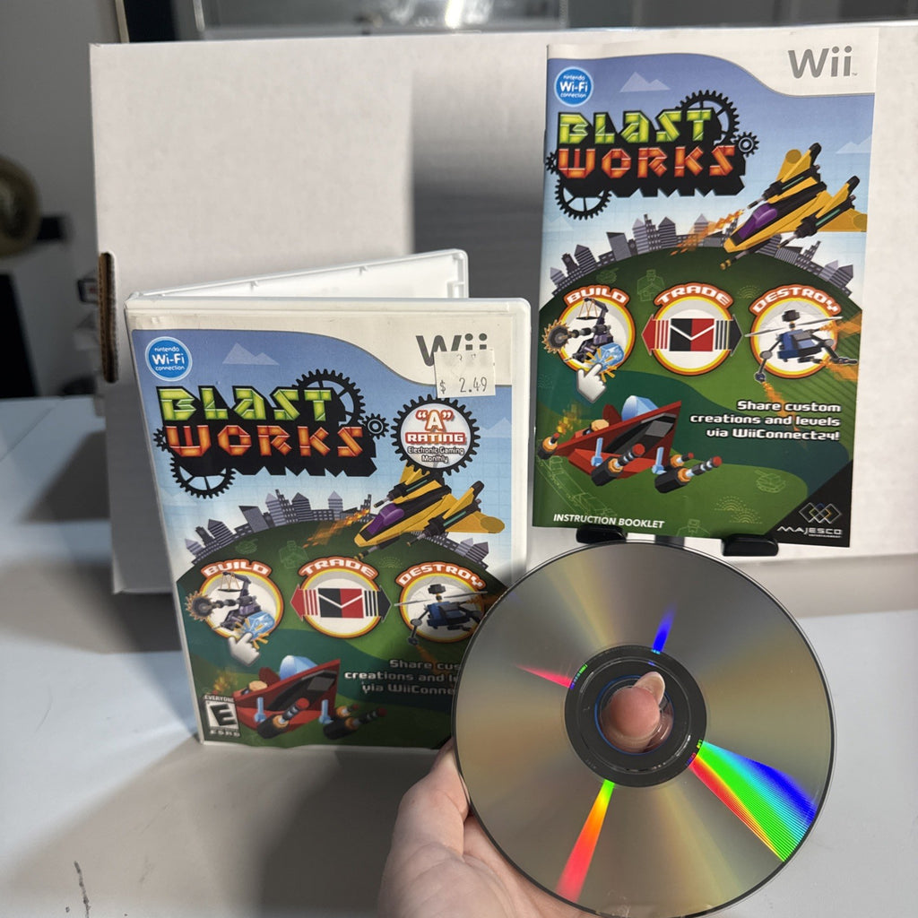 Blast Works: Build, Destroy (Nintendo Wii, 2008) Video Game Complete W/ Manual