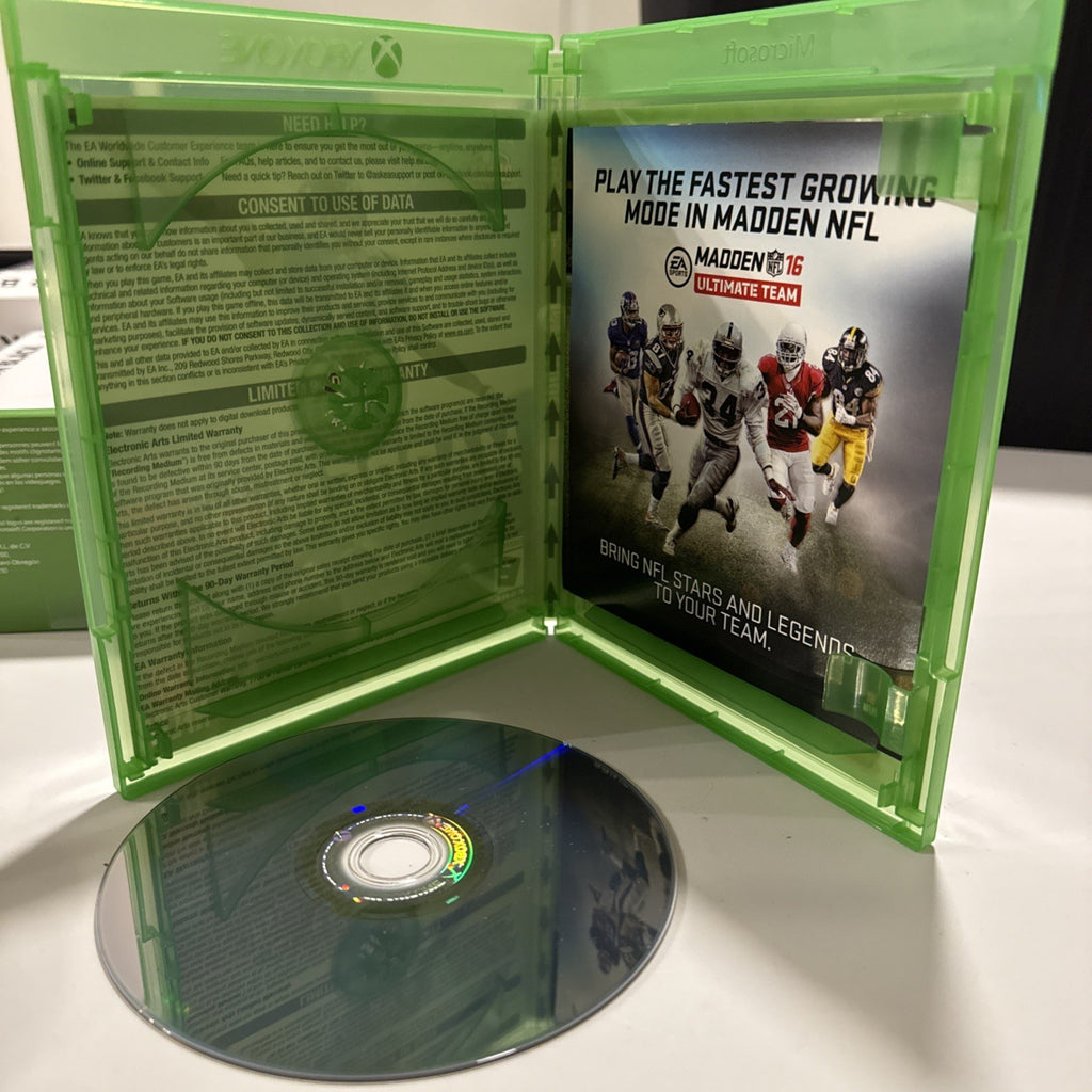 Madden NFL 16 XBox One Game Disc; CIB Very Good Condition!