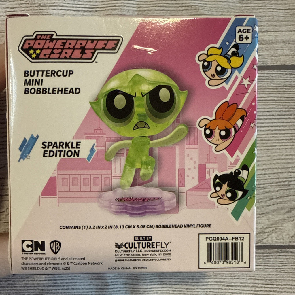 Powerpuff Girls Buttercup Sparkle Edition 2.5"  Figs Mini Bobblehead NIB