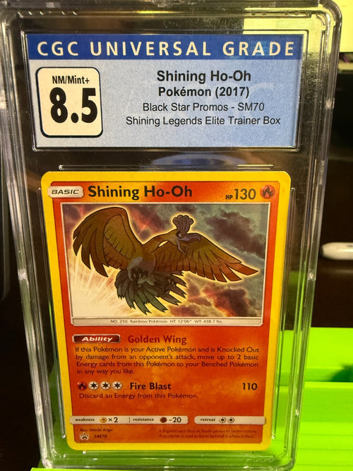 CGC 8.5 Shining Ho-Oh Holo Black Star Promo SM70 2017 English Pokémon TCG