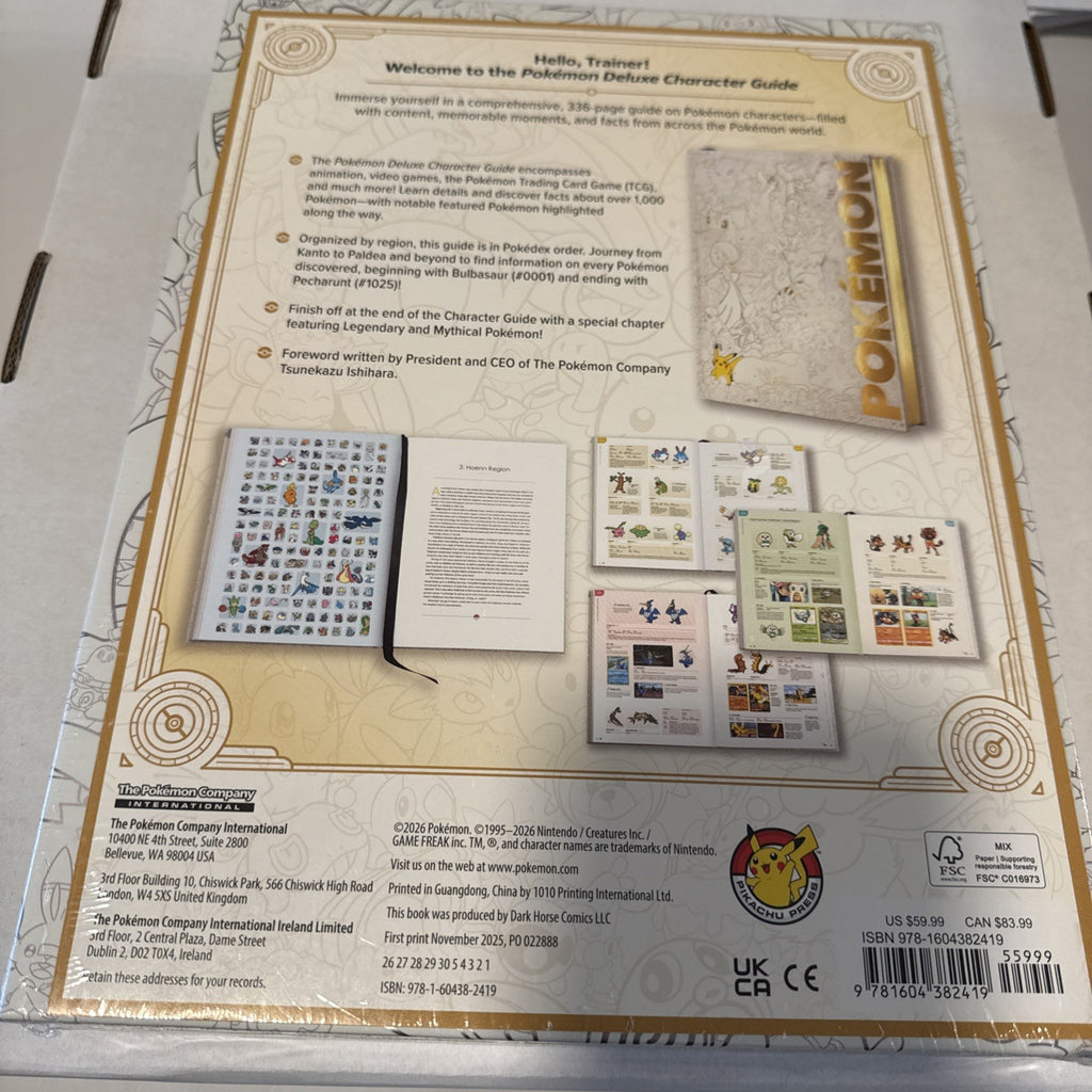 Pokémon Deluxe Character Guide 2026 (Hardcover) Brand New Sealed