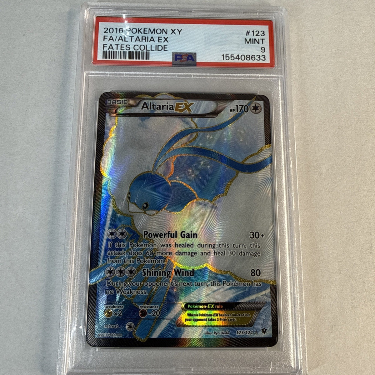 Pokemon XY Fates Collide #123/124 Full Art Altaria EX – PSA 9 Mint (2016)