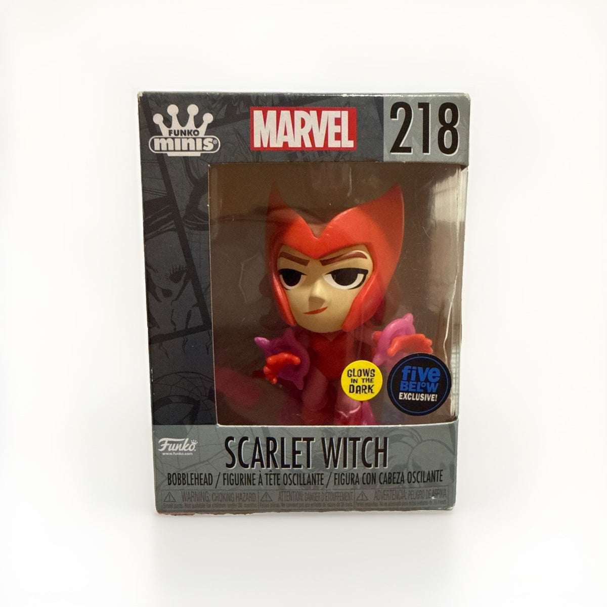 Funko Open Box Minis: Marvel - Scarlet Witch 218- Five Below (Exclusive) (Glows)