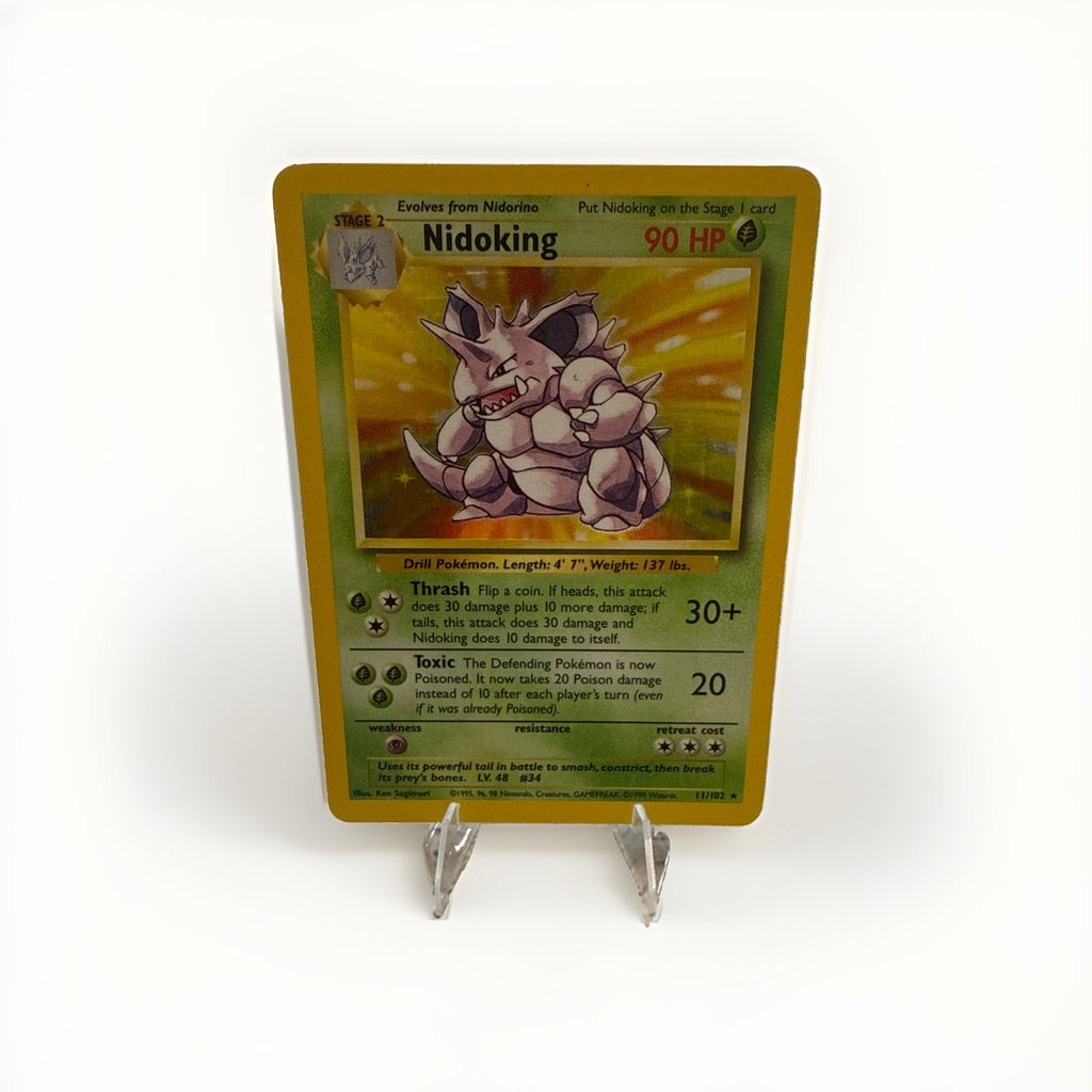 Pokémon Nidoking Base Set 11/102 Holo Rare 90 HP 1999-2000 Wizards Copyright
