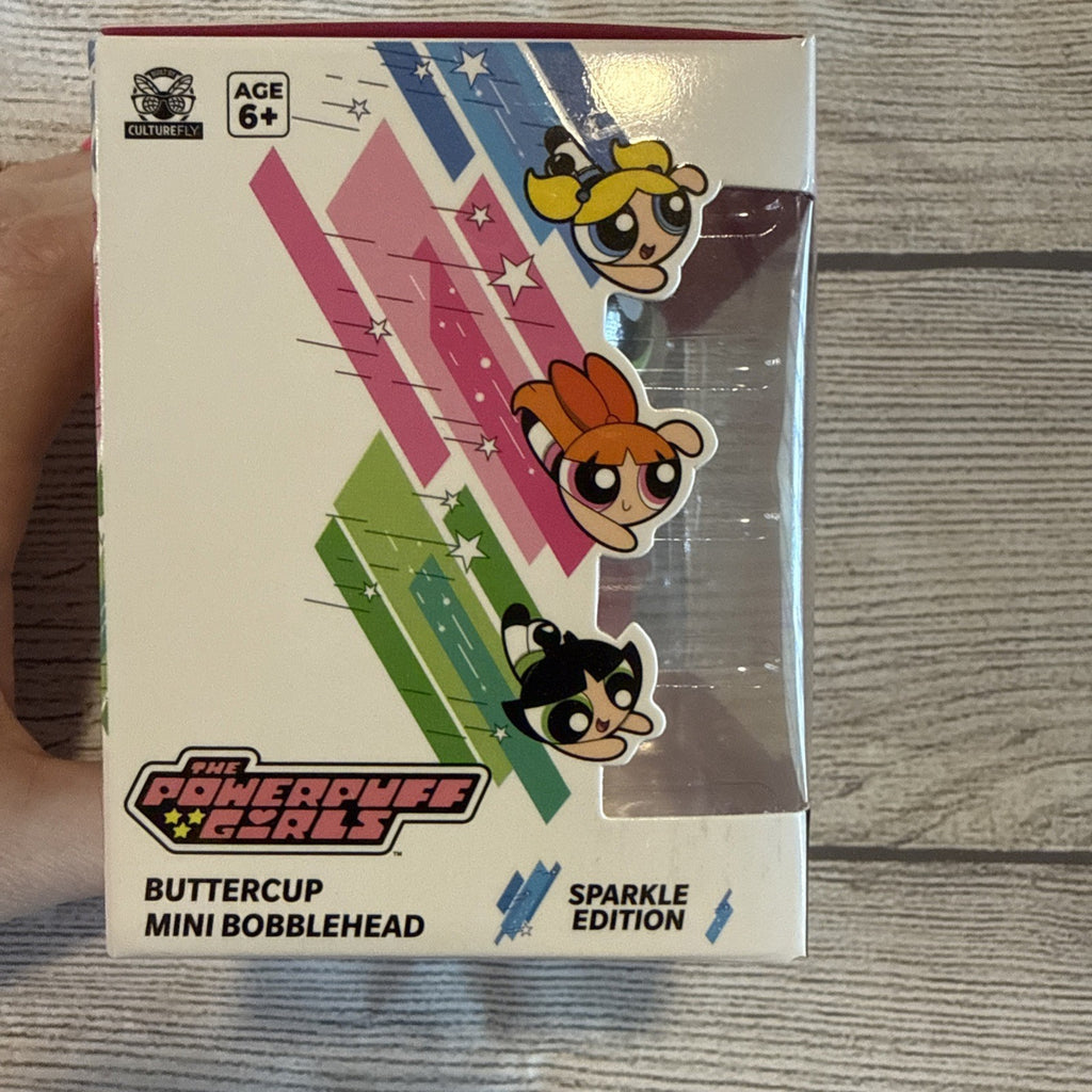 Powerpuff Girls Buttercup Sparkle Edition 2.5"  Figs Mini Bobblehead NIB