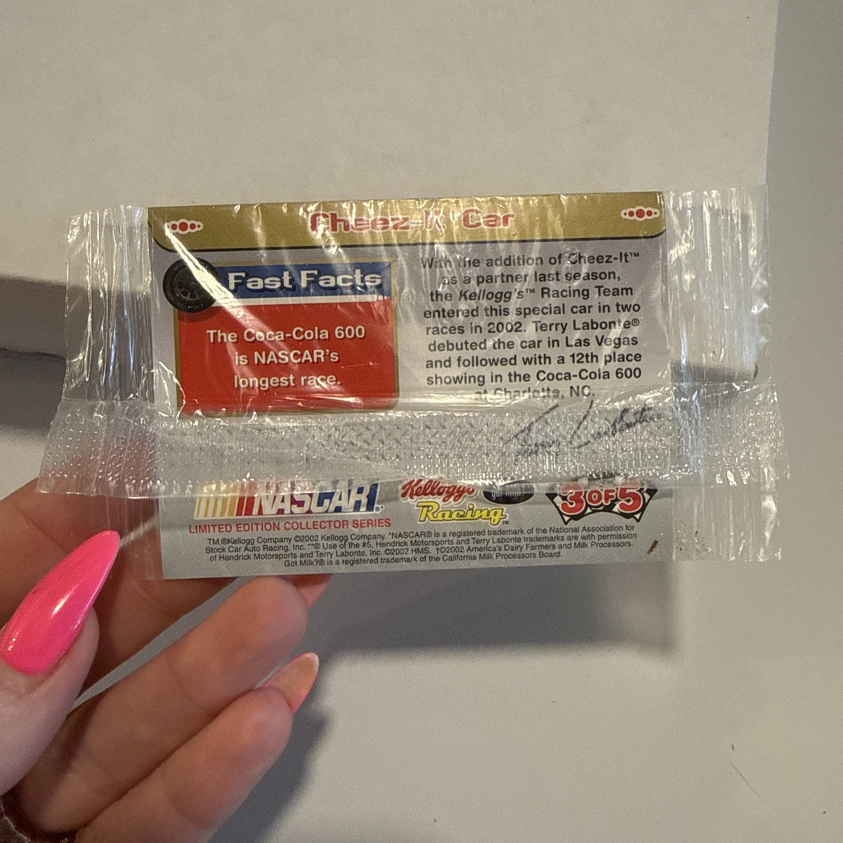 2003 Terry Labonte NASCAR Kellogg's Racing Cheez-It Card 3 of 5 Factory Sealed