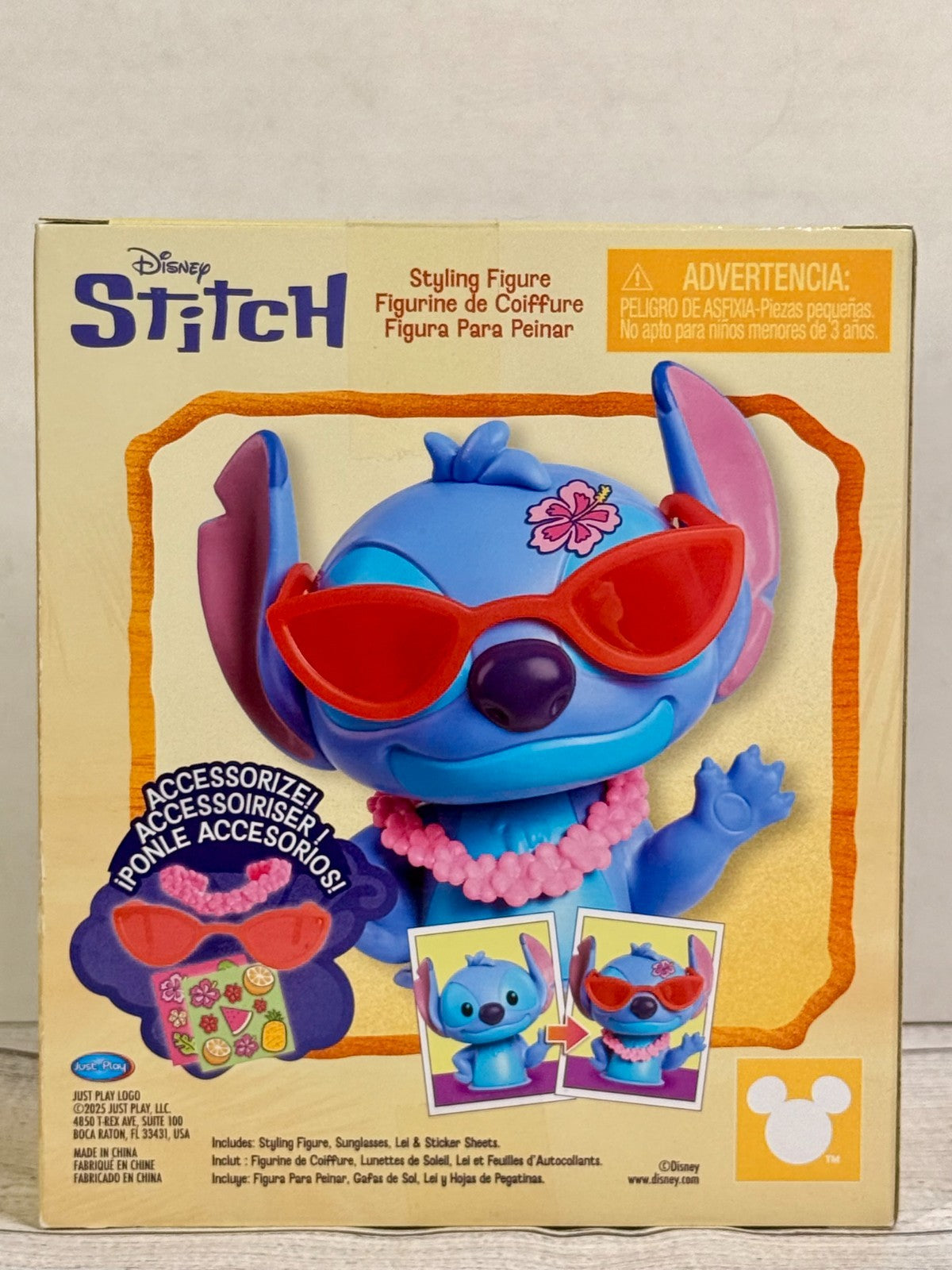 Disney STITCH Styling Figure with Sunglasses, Lei & Stickers – NIP Lilo & Stitch
