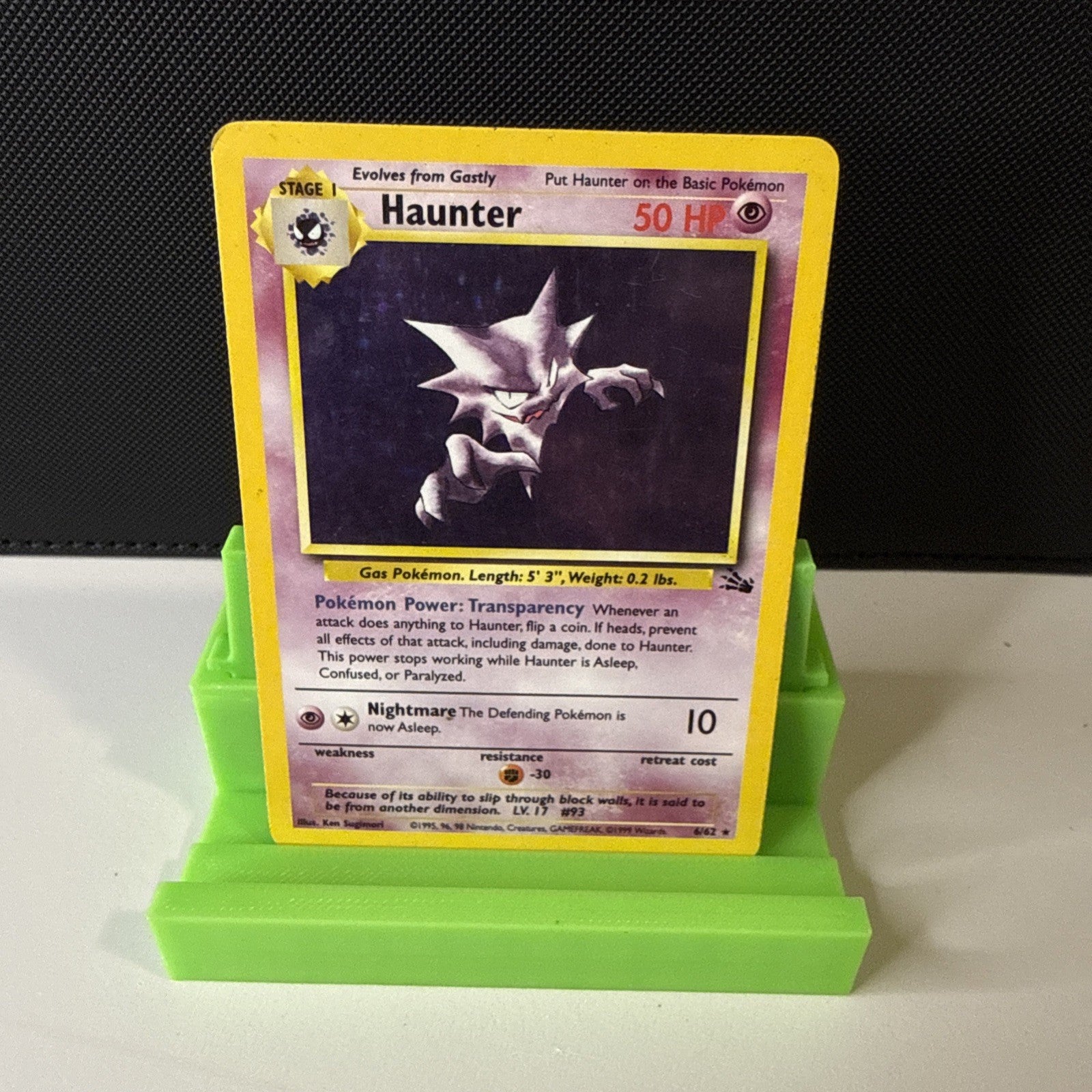 Excellent MP Haunter 6/62 Fossil Holo Rare 50 HP Unlimited EN 1999