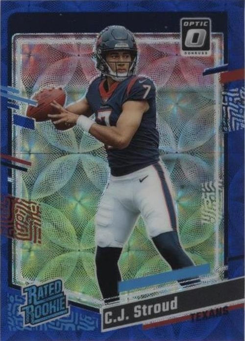 2023 Panini Donruss Optic - Rated Rookie C.J. Stroud #244 Blue Scope Prizm (RC)