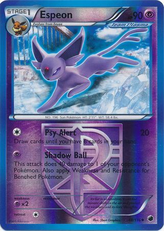 Espeon Team Plasma 48/116 Plasma Freeze English Reverse Holo Stage 1 90HP